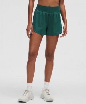 Σορτσ Lululemon Fast and Free Reflective High-Rise Classic-Fit 3" γυναικεια τυρκουάζ | Greece-2697540
