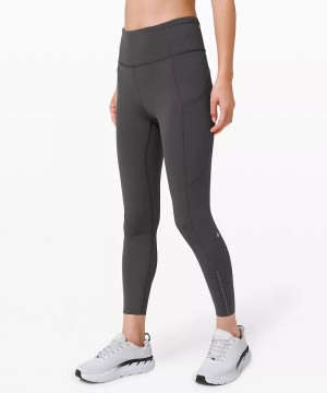 Κολαν Lululemon Fast and Free Reflective High-Rise Tight 25" γυναικεια γκρι | Greece-0281935