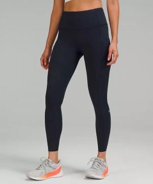 Κολαν Lululemon Fast and Free Reflective High-Rise Tight 25" γυναικεια σκουρο μπλε | Greece-2541370