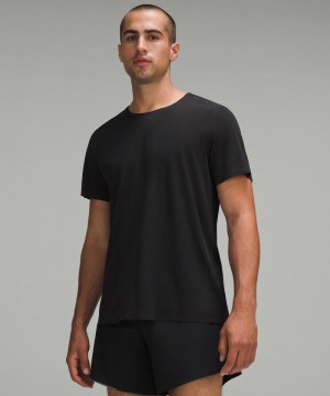 μπλουζακια Lululemon Fast and Free Short-Sleeve ανδρικα μαυρα | Greece-6198705