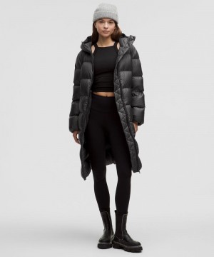 Μπουφαν Lululemon Featherweight Down Long γυναικεια βαθυ γκρι | Greece-4527936