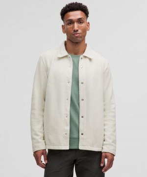 πουκαμισα Lululemon Fleece Classic-Fit Overshirt ανδρικα Μπεζ | Greece-9628075