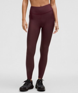 Κολαν Lululemon Fleece High-Rise Running Tight 28" γυναικεια σκούρο κοκκινα | Greece-2874531
