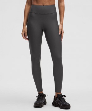 Κολαν Lululemon Fleece High-Rise Running Tight 28" γυναικεια βαθυ γκρι | Greece-5692104