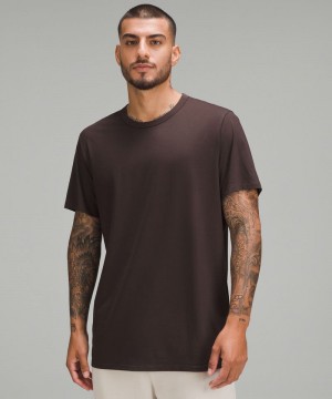 μπλουζακια Lululemon Fundamental ανδρικα σοκολάτα | Greece-2374651