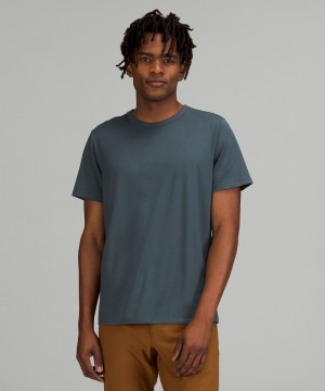μπλουζακια Lululemon Fundamental ανδρικα μπλε | Greece-8792510