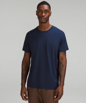 μπλουζακια Lululemon Fundamental ανδρικα σκουρο μπλε | Greece-4589160