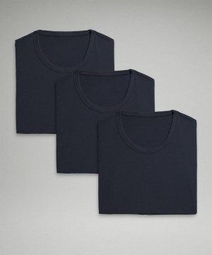 μπλουζακια Lululemon Fundamental ανδρικα σκουρο μπλε σκουρο μπλε σκουρο μπλε | Greece-8719263