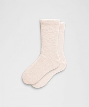 Καλτσεσ Lululemon Fuzzy Crew γυναικεια ασπρα | Greece-8274953