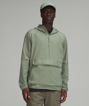 Μπουφαν Lululemon Grid Fleece Anorak ανδρικα γκρι | Greece-4217095