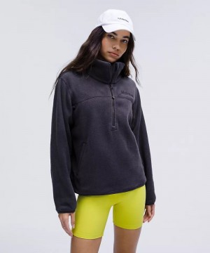 Φουτερ Lululemon Half-Zip Fleece γυναικεια μαυρα | Greece-8105294