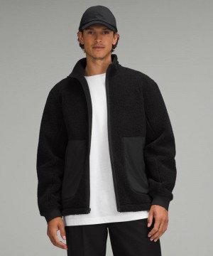Μπουφαν Lululemon High Pile Fleece Full-Zip ανδρικα μαυρα | Greece-3750649