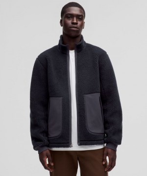 Μπουφαν Lululemon High Pile Fleece Full-Zip ανδρικα μαυρα | Greece-7041325
