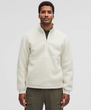 Φουτερ Lululemon High Pile Fleece Half Zip ανδρικα Μπεζ | Greece-3165480