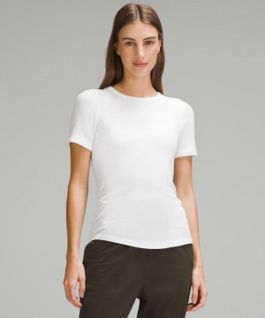 μπλουζακια Lululemon Hold Tight Short-Sleeve γυναικεια ασπρα | Greece-0654819