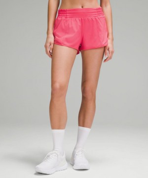 Σορτσ Lululemon Hotty Hot High-Rise Lined 2.5" γυναικεια ροζ | Greece-8149570