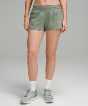 Σορτσ Lululemon Hotty Hot High-Rise Lined 2.5" γυναικεια γκρι | Greece-8042953