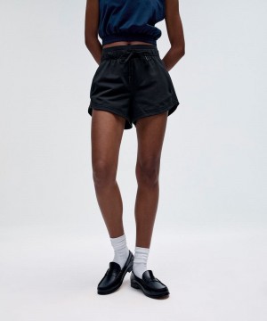 Σορτσ Lululemon Inner Glow High-Rise 3" French Terry γυναικεια μαυρα | Greece-7513894