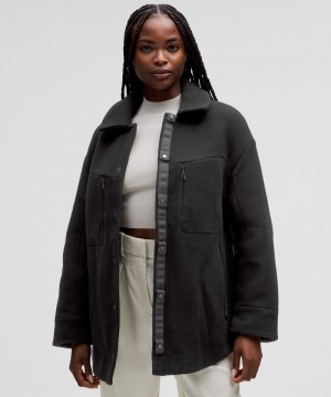 Μπουφαν Lululemon Insulated Wool Shirt γυναικεια μαυρα | Greece-4360851