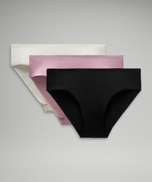 εσωρουχα Lululemon InvisiWear Mid-Rise Bikini 3 Pack γυναικεια Μπεζ ροζ ροζ μαυρα | Greece-5061938