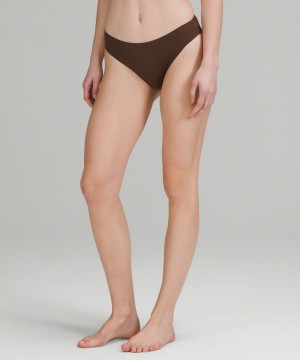 εσωρουχα Lululemon InvisiWear Mid-Rise Bikini γυναικεια καφε | Greece-2891073