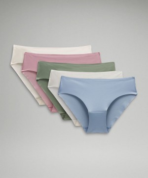 εσωρουχα Lululemon InvisiWear Mid-Rise Bikini γυναικεια Μπεζ γκρι ροζ ροζ μπλε ασπρα | Greece-7098345