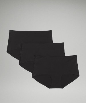 εσωρουχα Lululemon InvisiWear Mid-Rise Boyshort 3 Pack γυναικεια μαυρα | Greece-8591260