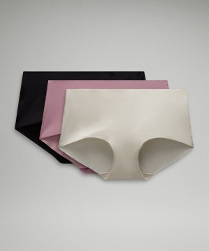 εσωρουχα Lululemon InvisiWear Mid-Rise Boyshort 3 Pack γυναικεια Μπεζ ροζ ροζ μαυρα | Greece-0526748