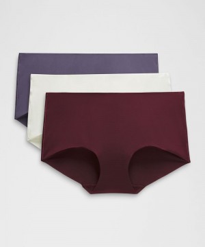 εσωρουχα Lululemon InvisiWear Mid-Rise Boyshort 3 Pack γυναικεια βαθυ γκρι Μπεζ σκούρο κοκκινα | Greece-5096813
