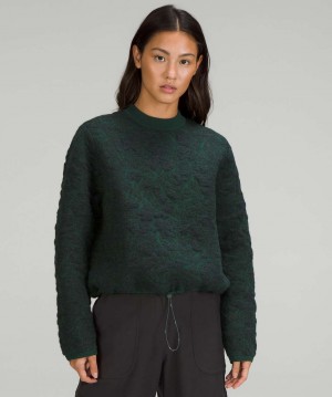 Πουλόβερ Lululemon Jacquard Multi-Texture Crewneck γυναικεια πρασινο | Greece-6981732