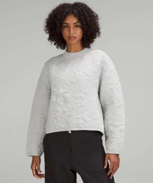 Πουλόβερ Lululemon Jacquard Multi-Texture Crewneck γυναικεια γκρι | Greece-3417826