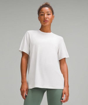 μπλουζακια Lululemon Jersey Training Short-Sleeve γυναικεια ασπρα | Greece-3971486