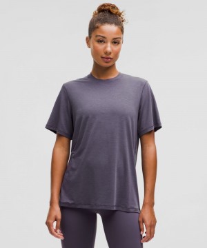 μπλουζακια Lululemon Jersey Training Short-Sleeve γυναικεια βαθυ γκρι | Greece-9531867