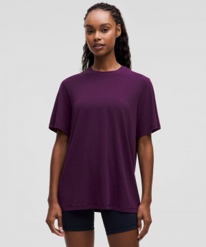 μπλουζακια Lululemon Jersey Training Short-Sleeve γυναικεια μωβ | Greece-0457823