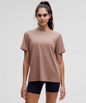 μπλουζακια Lululemon Jersey Training Short-Sleeve γυναικεια ροζ | Greece-5728406
