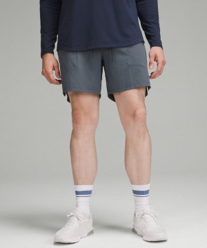 Σορτσ Lululemon License to Train Lined 7" ανδρικα γκρι | Greece-0498763