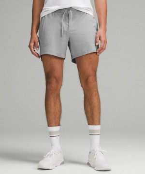 Σορτσ Lululemon License to Train Linerless 5" ανδρικα γκρι | Greece-1587642