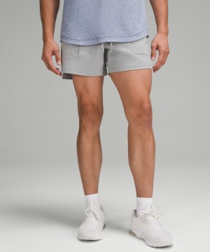 Σορτσ Lululemon License to Train Linerless 5" ανδρικα ασημι | Greece-8536140