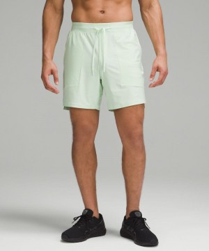 Σορτσ Lululemon License to Train Linerless 7" Pique ανδρικα πρασινο | Greece-6518932