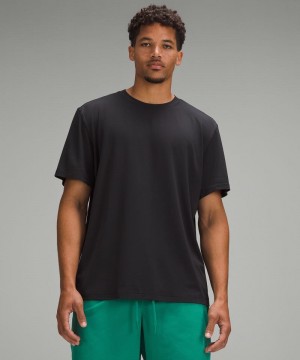 μπλουζακια Lululemon License to Train Relaxed-Fit Short-Sleeve ανδρικα μαυρα | Greece-9432186