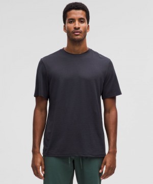 μπλουζακια Lululemon License to Train Relaxed-Fit Short-Sleeve ανδρικα μαυρα | Greece-2630751