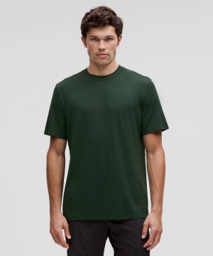 μπλουζακια Lululemon License to Train Relaxed-Fit Short-Sleeve ανδρικα πρασινο | Greece-1524369