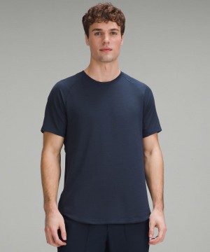 μπλουζακια Lululemon License to Train Short-Sleeve ανδρικα σκουρο μπλε | Greece-3198546