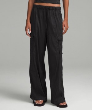 Παντελονι Lululemon Lightweight Adjustable Mid-Rise Cargo γυναικεια μαυρα | Greece-6819542