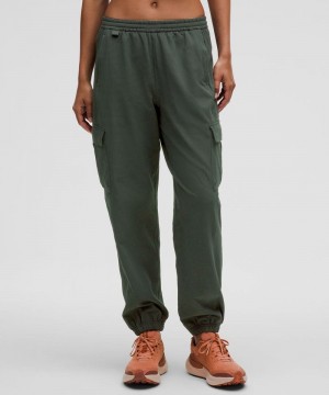 Παντελονι Lululemon Lightweight Cargo Hiking Grid Fleece γυναικεια βαθυ πρασινο | Greece-0385462