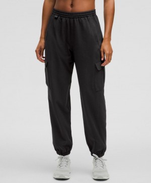 Παντελονι Lululemon Lightweight Cargo Hiking Grid Fleece γυναικεια μαυρα | Greece-0679152