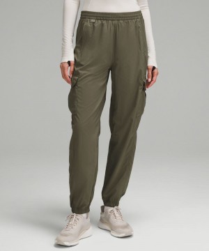 Παντελονι Lululemon Lightweight Cargo Mid-Rise Hiking γυναικεια πρασινο | Greece-8492016
