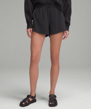 Σορτσ Lululemon Lightweight High-Rise Relaxed 3" Long Liner γυναικεια μαυρα ασπρα | Greece-8703965