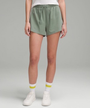 Σορτσ Lululemon Lightweight High-Rise Relaxed 3" Long Liner γυναικεια γκρι ασπρα | Greece-5327460