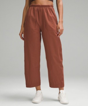 Παντελονι Lululemon Lightweight Mid-Rise Barrel-Leg Cropped γυναικεια χαλκός | Greece-5210948